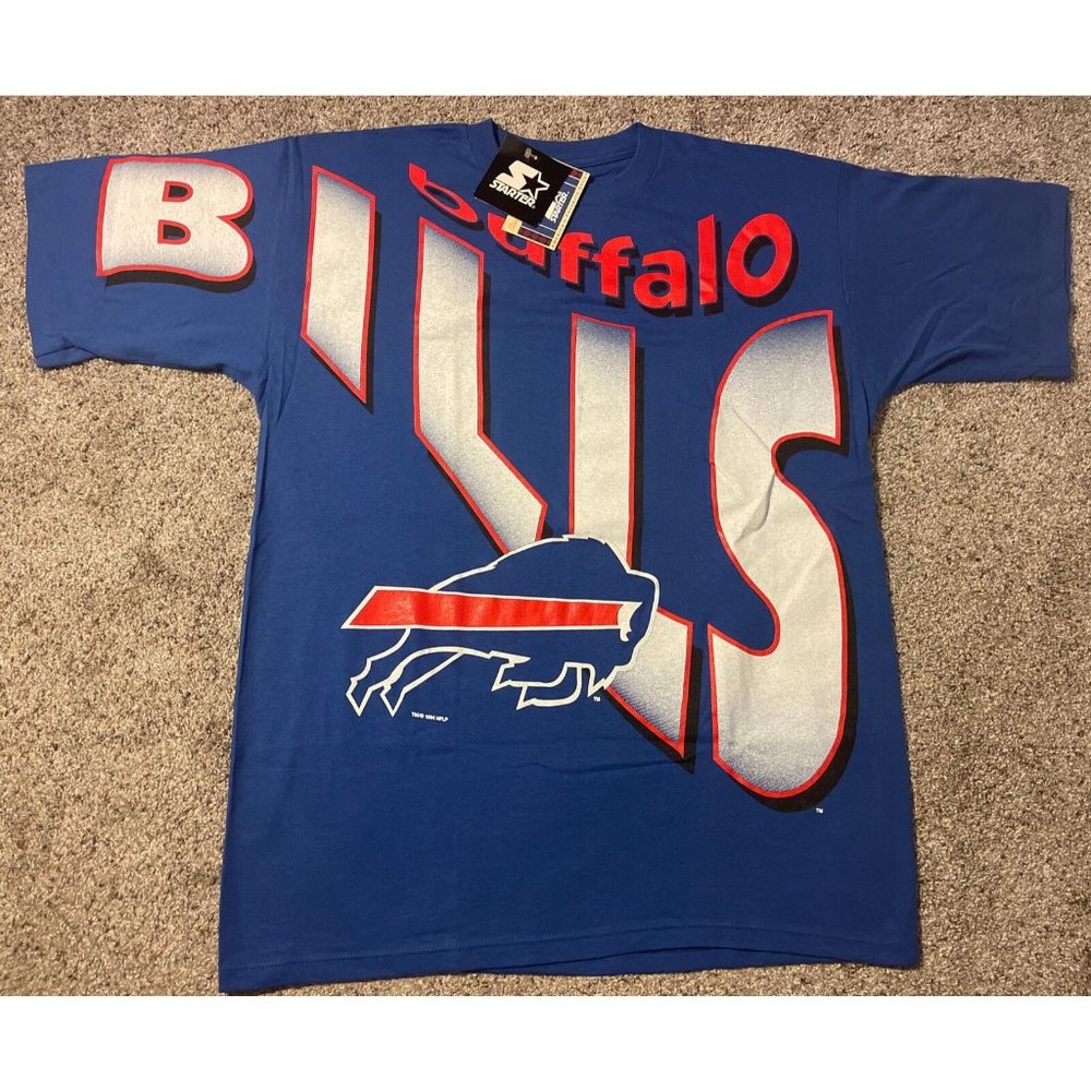 Vintage 1994 Men's Large Buffalo Bills NFL Starter Intimidator T-Shirt USA NWT